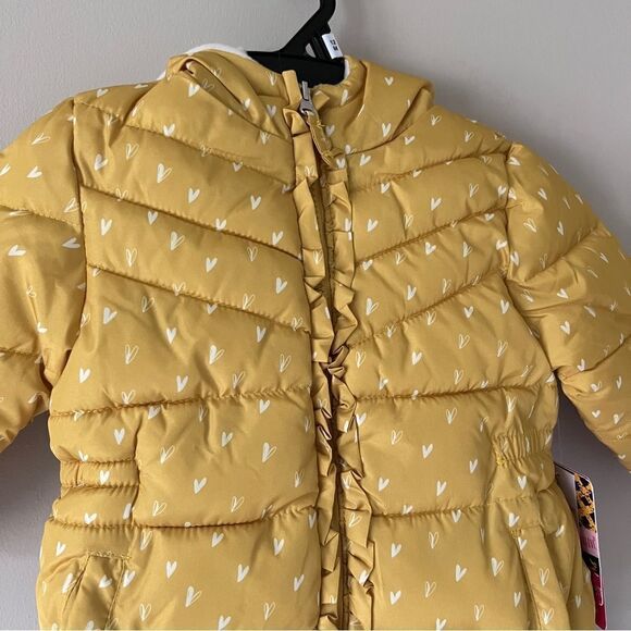 Pink Platinum Girls' Insulated Two-Piece Overall Set Snowsuit Yellow Size 12M - Picture 4 of 11